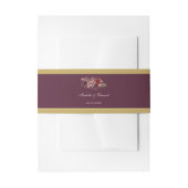 Elegant Gold Burgundy & Blush Rozen Weddenschap Uitnodigingen Wikkel (Voorkant Voorbeeld)
