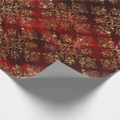 Elegant Gold Burgundy Cadeaupapier (Hoek)