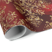 Elegant Gold Burgundy Cadeaupapier (Rol Hoek)