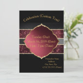 Elegant Gold & Burgundy Celebration Gepersonalisee Kaart (Staand voorkant)