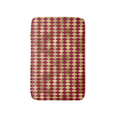 Elegant Gold Burgundy Diamond Pattern Badmat (Voorkant Verticaal)
