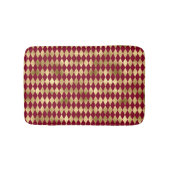 Elegant Gold Burgundy Diamond Pattern Badmat (Voorkant)