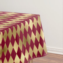 Elegant Gold Burgundy Diamond Pattern