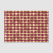 Elegant Gold Burgundy Diamond Pattern Tissuepapier (Voorkant)