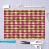 Elegant Gold Burgundy Diamond Pattern Tissuepapier (Craft)