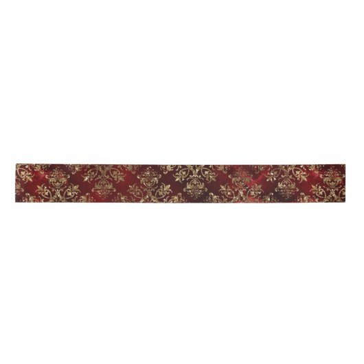 Elegant Gold Burgundy Satijnen Lint (Voorkant)
