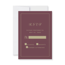 Elegant Gold Burgundy Script Weddenschap