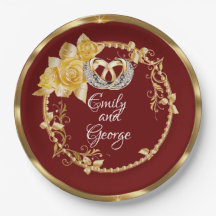 Elegant Gold Burgundy Wedding Persoonlijk