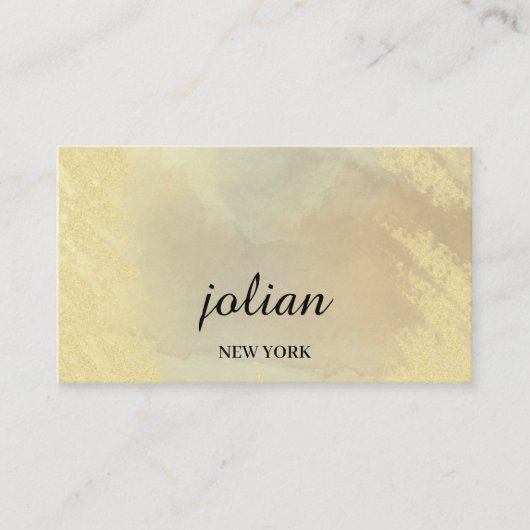  Elegant Gold Business Card – Minimalist Luxurious Visitekaartje (Voorkant)
