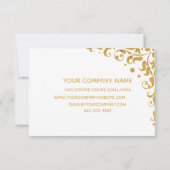 Elegant Gold Business - Hartelijk dank voor uw kaa Bedankkaart (Achterkant)