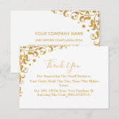 Elegant Gold Business - Hartelijk dank voor uw kaa Bedankkaart (Voorkant / Achterkant)