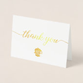 Elegant Gold Business logo Hartelijk dank voor uw  Folie Kaarten (Voorkant)
