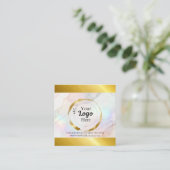 Elegant Gold business logo Modern  Contactkaartje (Staand voorkant)