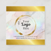 Elegant Gold business logo Modern  Contactkaartje (Voorkant)