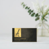 Elegant Gold Business Professional, Dark B Visitekaartje (Staand voorkant)