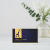 Elegant Gold Business Professional, Dark B Visitekaartje (Staand voorkant)