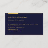 Elegant Gold Business Professional, Dark B Visitekaartje (Achterkant)