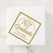 Elegant Gold Business School Afstudeerfeest Bedankjes Labels (In situ)
