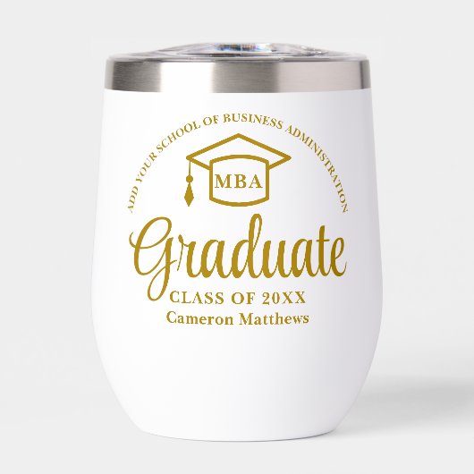 Elegant Gold Business School Afstuderen MBA (Voorkant)