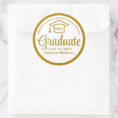 Elegant Gold Business School Afstuderen MBA Ronde Sticker (Tas)