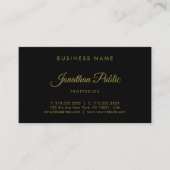 Elegant Gold Calligraded Script Professional Visitekaartje (Voorkant)