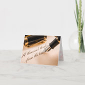 Elegant Gold Calligrafie Hartelijk dank Notitiekaartje (Voorkant)