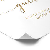 Elegant Gold Calligrafie is ons gebaar Poster (Hoek)