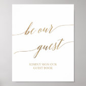 Elegant Gold Calligrafie is ons gebaar Poster (Voorkant)