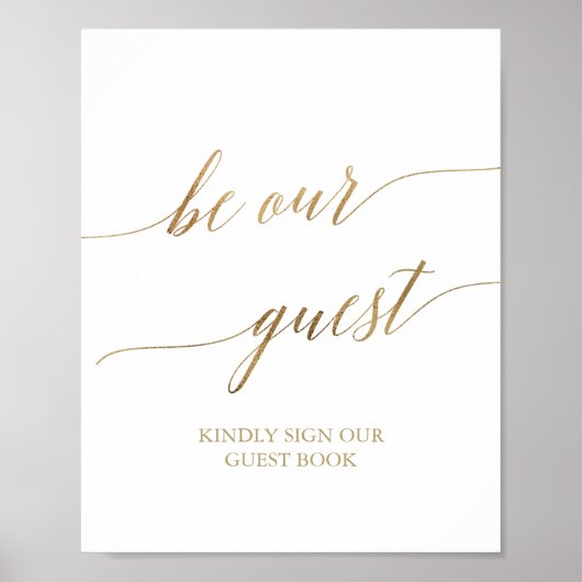 Elegant Gold Calligrafie is ons gebaar Poster (Voorkant)