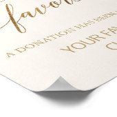 Elegant Gold Calligrafie | Ivory in Lieu Favors Poster (Hoek)
