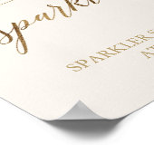 Elegant Gold Calligrafie | Ivory Let Love Sparkle Poster (Hoek)