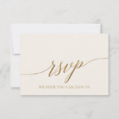 Elegant Gold Calligrafie | Ivory Menu Choice RSVP (Voorkant)