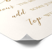 Elegant Gold Calligrafie | Ivory Mimosa Bar Poster (Hoek)