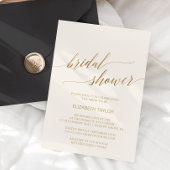 Elegant Gold Calligrafie | Ivory Vrijgezellenfeest Kaart