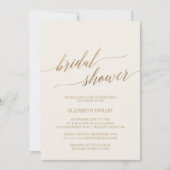 Elegant Gold Calligrafie | Ivory Vrijgezellenfeest Kaart (Voorkant)