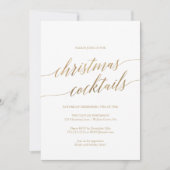 Elegant Gold Calligrafie-kerstcadeau Kaart (Voorkant)