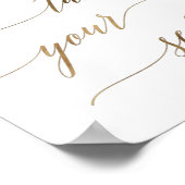Elegant Gold Calligrafie: maak je zitje klaar Poster (Hoek)