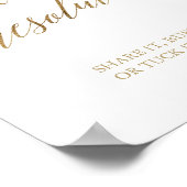 Elegant Gold Calligrafie maakt een oplossingsteken Poster (Hoek)