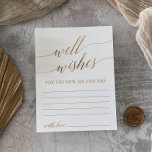 Elegant Gold Calligrafie — Vereist Kaarten<br><div class="desc">Deze elegante goudkalligrafie wenst dat kaarten de perfecte activiteit zijn voor een eenvoudige trouwreceptie of vrijgezellenfeest. Het neutrale ontwerp is voorzien van een minimalistisch poster met romantische en grillige faux gouden folie-typografie. Pas deze kaarten met de naam van de bruid en de groom aan. Nou, het teken van de Vertrek...</div>