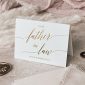 Elegant Gold Calligrafie voor mijn vader in de wet Kaart