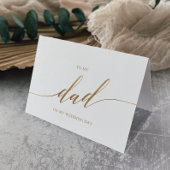Elegant Gold Calligrafie voor mijn vaders huwelijk Kaart