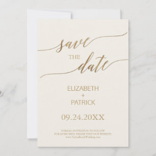 Elegant Gold Calligrafie   Voorbeeld Opslaan datum Save The Date