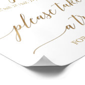 Elegant Gold Calligrafie Wij houden van onze honde Poster (Hoek)