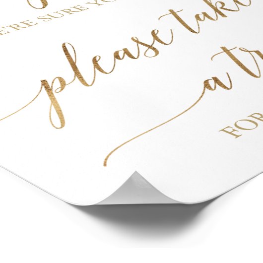 Elegant Gold Calligrafie Wij houden van onze honde Poster (Hoek)