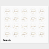 Elegant Gold Calligrafie Zijn en haar favoriet Ronde Sticker (Vel)