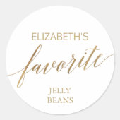 Elegant Gold Calligrafie Zijn en haar favoriet Ronde Sticker (Voorkant)