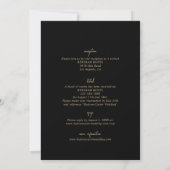 Elegant Gold Calligraphy — Back Wedding I Kaart (Achterkant)