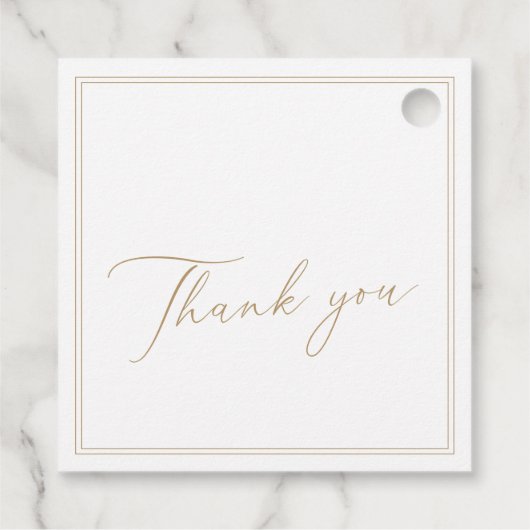 Elegant Gold Calligraphy Baptism Bedankjes Labels (Achterkant)