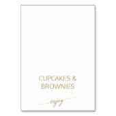 Elegant Gold Calligraphy Buffet Food Labels Kaart (Voorkant)