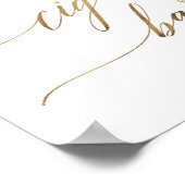 Elegant Gold Calligraphy Cigar Bar Horizontal Poster (Hoek)